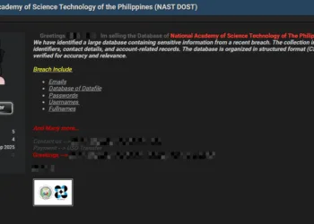 Philippines’ Top Science Academy (NAST DOST) Allegedly Breached