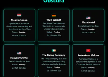 Obscura Ransomware Allegedly Breaches MeamarGroup, WZV Warndt, Plazadental, HeavenlyDental, The Fixing Company, and Rulmaksan Makina