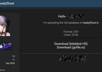 Indian Web Host Ready2Host Suffers Data Breach, 23.4k Customer Records Allegedly Leaked