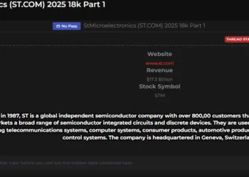 STMicroelectronics Data Breach Exposes Internal Corporate Files