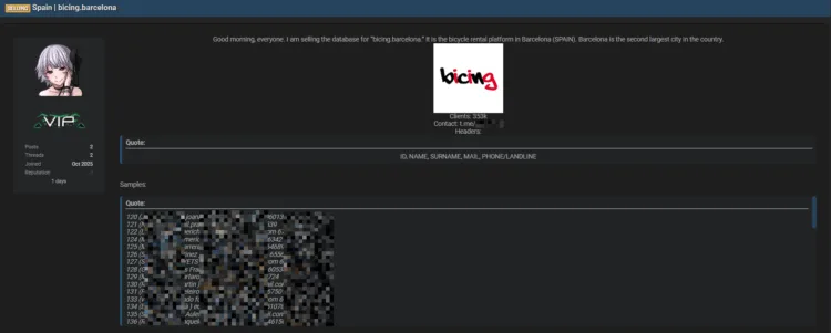 Bicing Data Breach Exposes 353k Barcelona Client Records