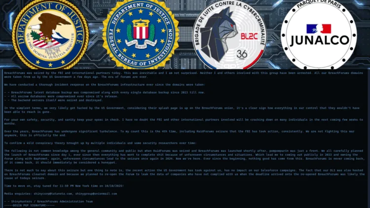 BreachForums Seized by FBI and Global Partners in Takedown