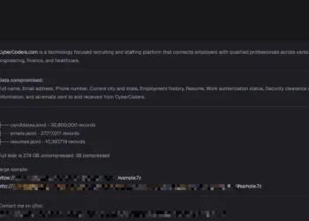 CyberCoders Data Breach Exposes 32M Candidate Records