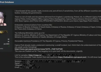 Cyprus Post Data Breach Exposes Sensitive Government Documents