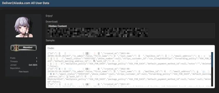 Deliver2Alaska Data Breach Exposes User Information