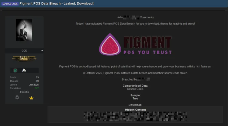 Figment POS Data Breach Results in Stolen Source Code
