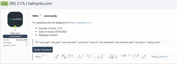 Hathijobs Data Breach Exposes 217k User Records