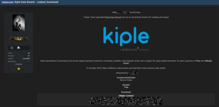 Kiple Data Breach Exposes Entire Company Source Code