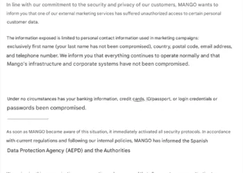 Mango Discloses Data Breach Affecting Customer Information
