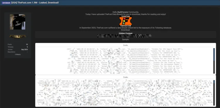 TheFoat Data Breach Exposes 1.9 Million User Records