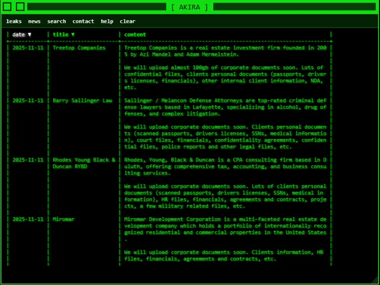 Akira Ransomware Attack Hits Multiple US-Based Firms