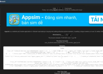 Appsim.vn Data Breach Exposes Over 1 Million Users