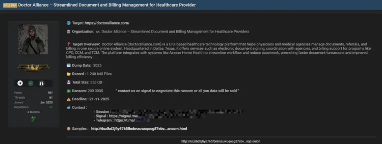 Doctor Alliance Hit by Ransomware Attack and Data Breach