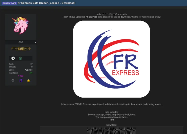 Fr Express Data Breach: ISP Source Code, API, and Billing Data Leaked