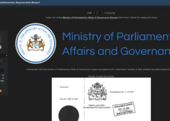 Ministry of Parliamentary Affairs & Governance Guyana Data Breach