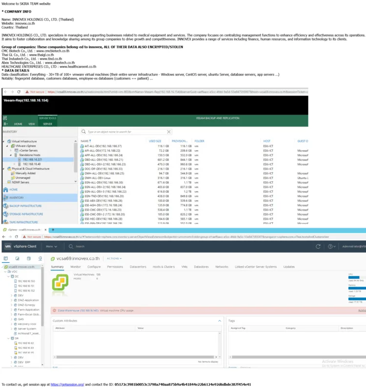 Skira Ransomware Strikes Innovex Holdings in Thailand: 30TB of Data Breached