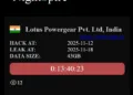 Lotus Powergear Data Breach by NightSpire Ransomware