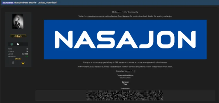 Nasajon Data Breach Results in Alleged Source Code Leak