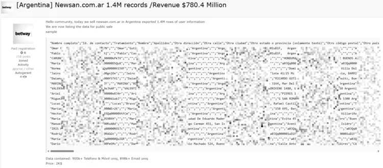 Newsan Alleged Data Breach Exposes 1.4 Million Consumer Records