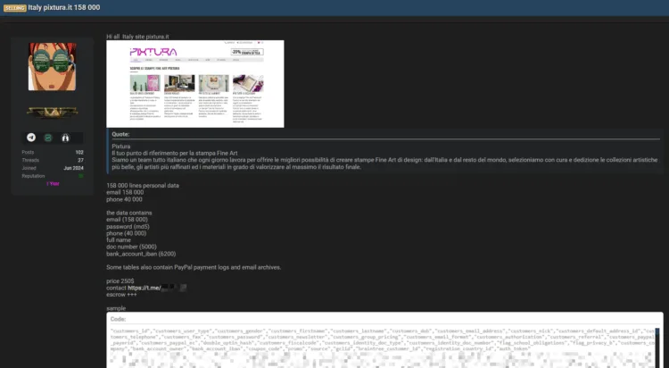 Pixtura Data Breach Exposes 158k Records Including IBANs and IDs