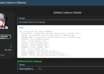 FSUE RADON Database Leaked
