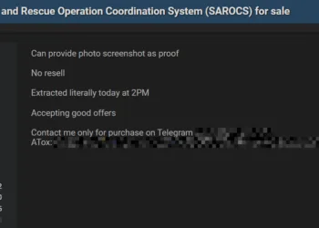 Malaysia SAROCS Data Breach: Coordination System for Sale