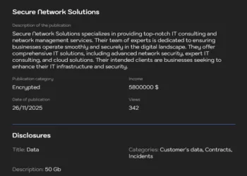 Secure Network Solutions Hit by Sinobi Ransomware Attack