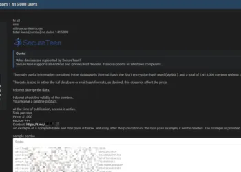 SecureTeen Data Breach Exposes 1.4 Million User Records