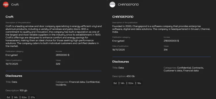 Sinobi Ransomware Group Targets Croft and Changepond