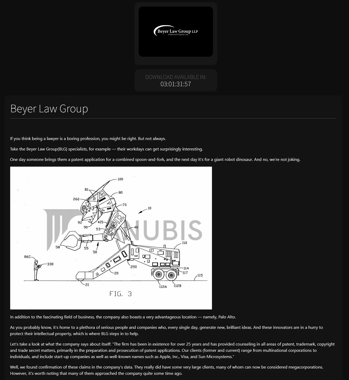 Beyer Law Group Allegedly Breached by Anubis Ransomware Group