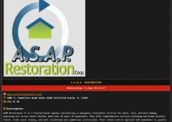 A.S.A.P. Restoration Corp. Hit by DragonForce Ransomware Attack
