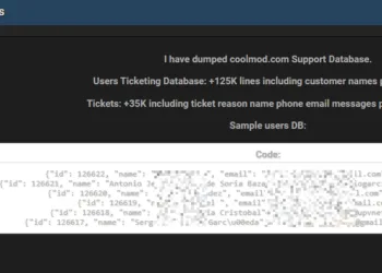 Coolmod.com Allegedly Breached Exposing Support Ticket Database