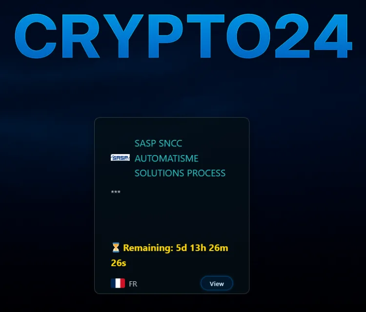 SASP SNCC Automatisme Solutions Process Hit by Crypto24