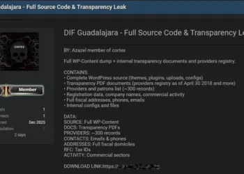 DIF Guadalajara Data Breach and Source Code Leak
