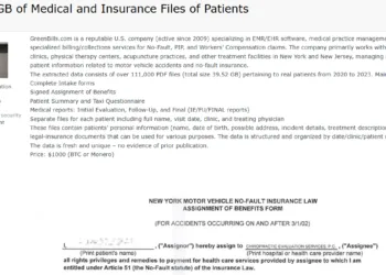 GreenBills Data Breach: 39 GB of Medical and Insurance Files Exposed