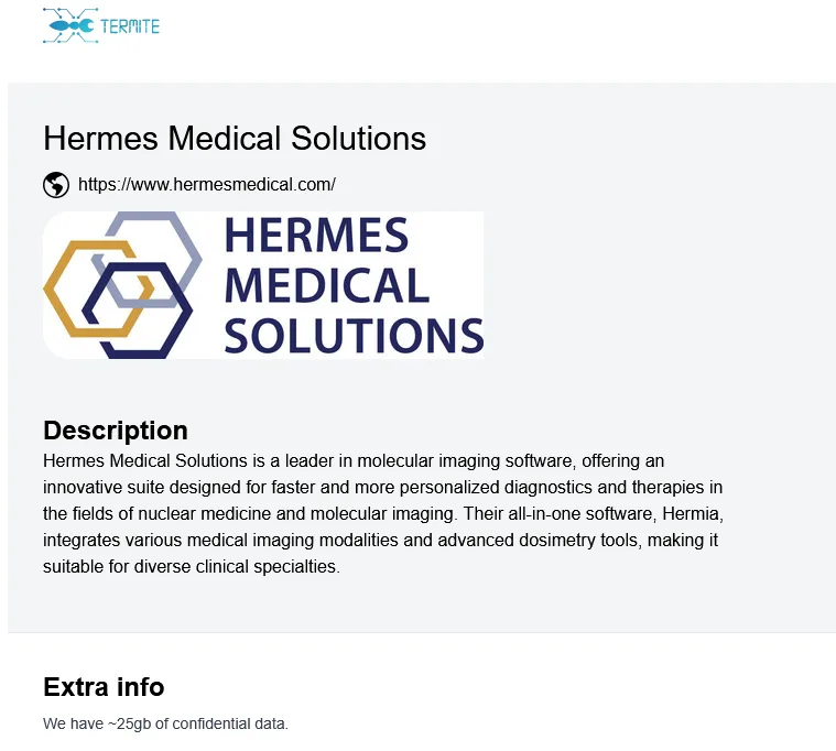 Hermes Medical Solutions Data Breach: Termite Ransomware Attack Targets