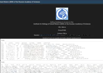 Institute for Biology of Inland Waters IBIW Data Breach and Access Sale