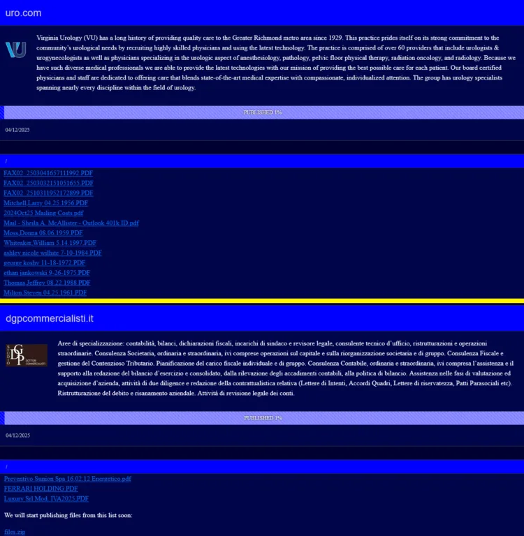 MS13-089 Ransomware Hits Virginia Urology and DGP Commercialisti