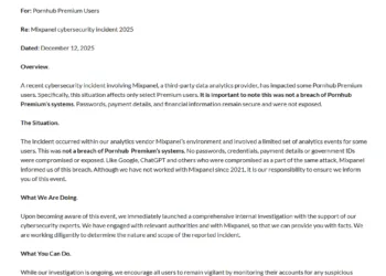 Pornhub Extorted by ShinyHunters Following Mixpanel Analytics Breach