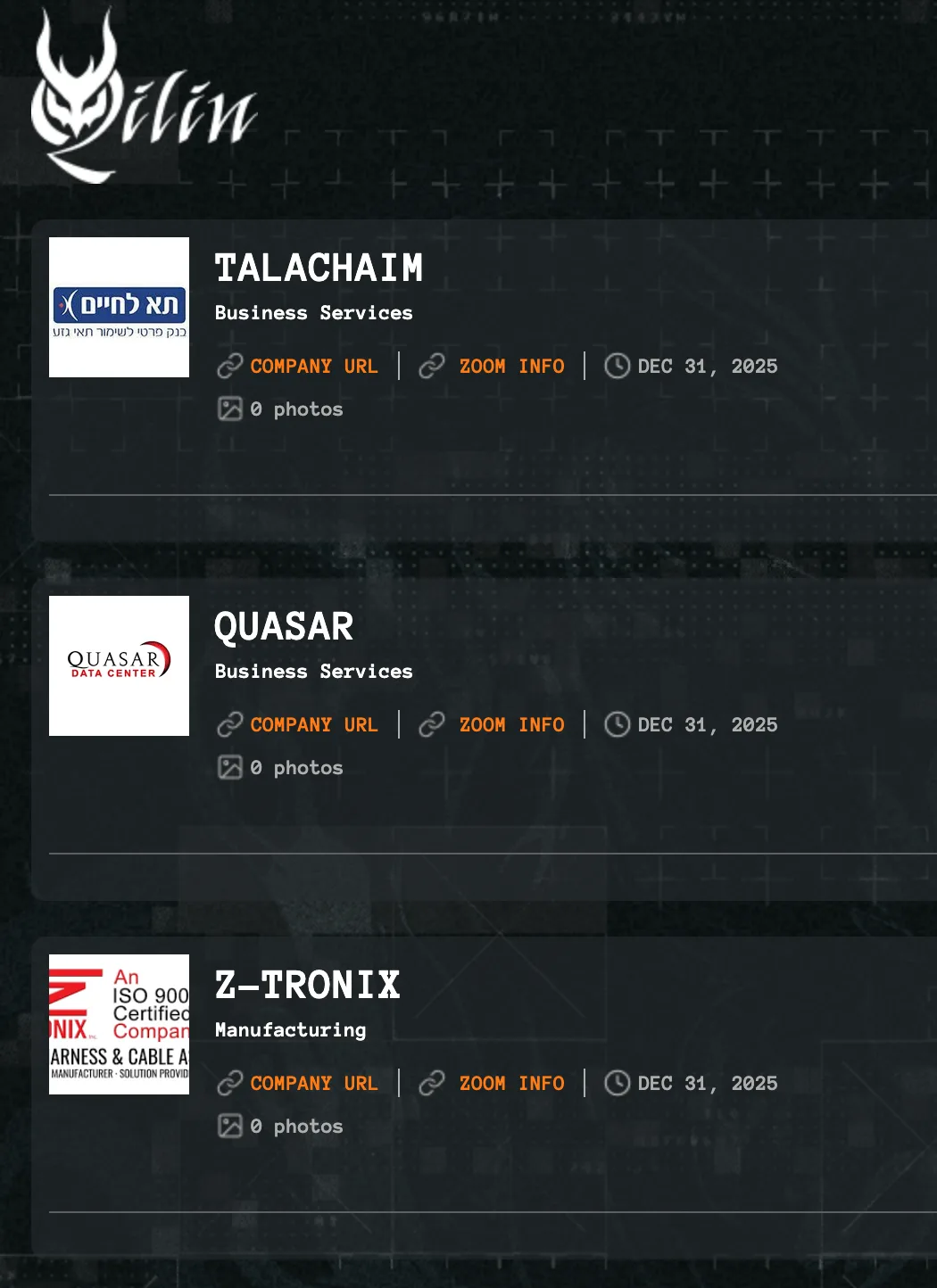 Qilin Ransomware Attacks TaLachaim, Quasar and Z-Tronix