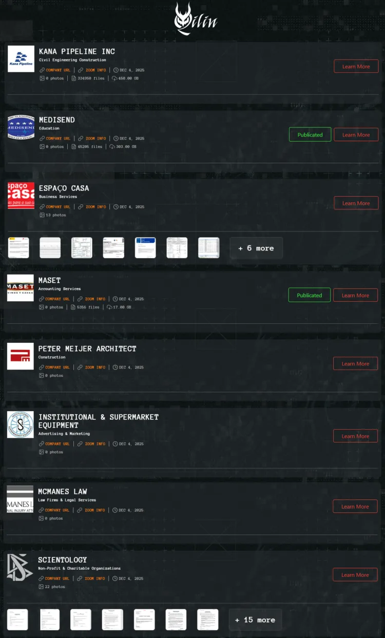 Qilin Attack Hits Scientology, Kana Pipeline & Others