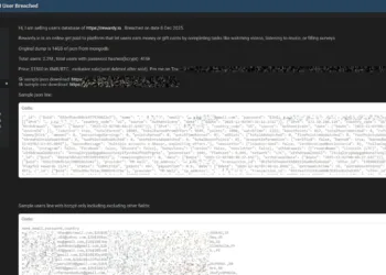 Rewardy Data Breach: 2.2 Million User Records Allegedly Stolen