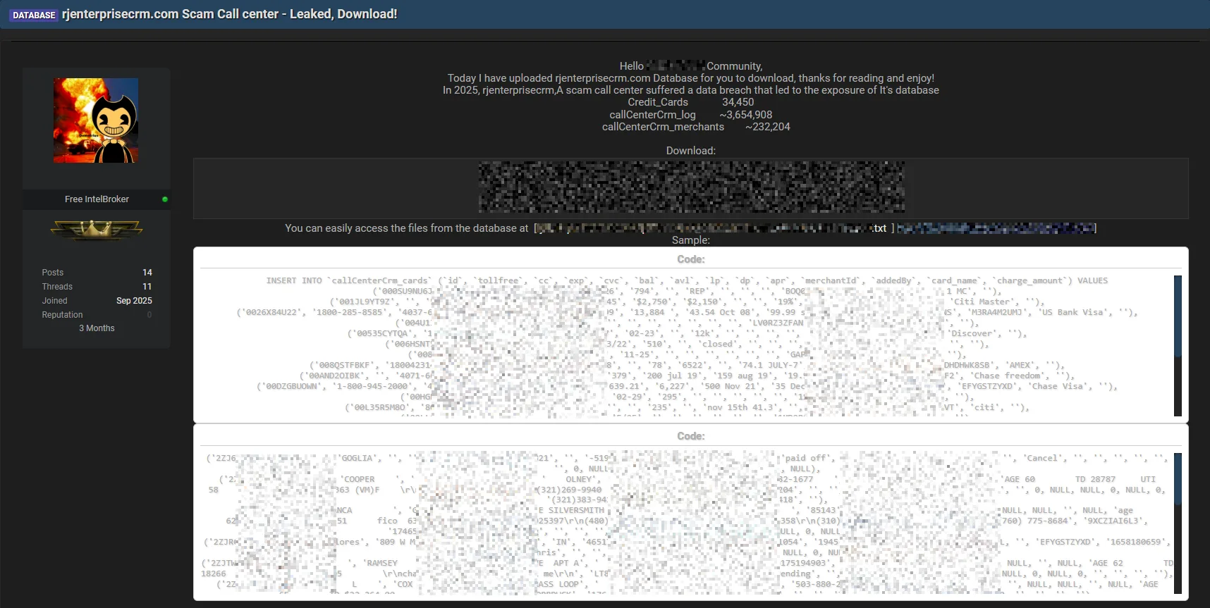 RJ Enterprise CRM Data Breach Exposes Scam Call Center Records