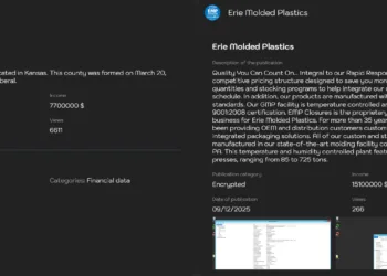 Sinobi Ransomware Hits Seward County and Erie Molded Plastics