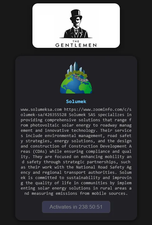 Solumek SAS Targeted in The Gentlemen Ransomware Attack