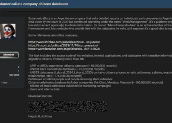 SudamericaData Breach Exposes Over 1TB of Argentine Records