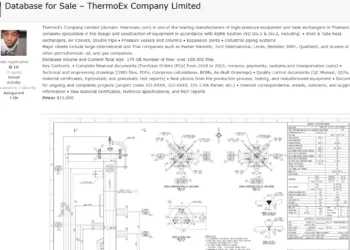 ThermoEx Company Limited Data Breach: 170GB of Files for Sale