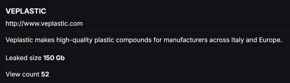 Veplastic Hit by Chaos Ransomware: 150GB of Data Allegedly Leaked