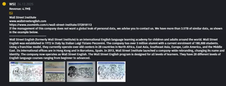 INC Ransomware Breaches Wall Street English – 3.5TB Data Leaked