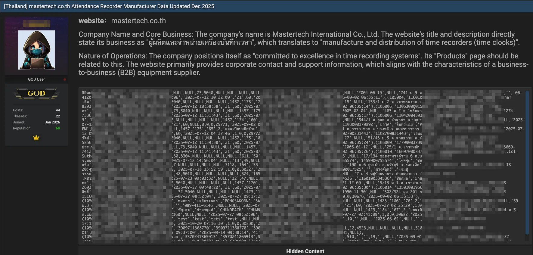 Mastertech International Data Breach Exposes Employee Records